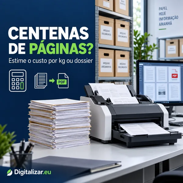 Centenas de páginas? Estime o custo por kg ou dossier